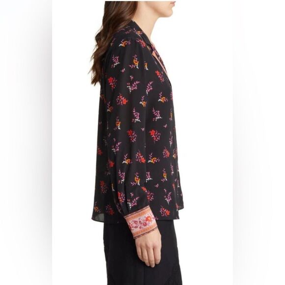 Kobi Halperin Neo Silk Contrast Print Blouse, NWT, Size S - Picture 8 of 16